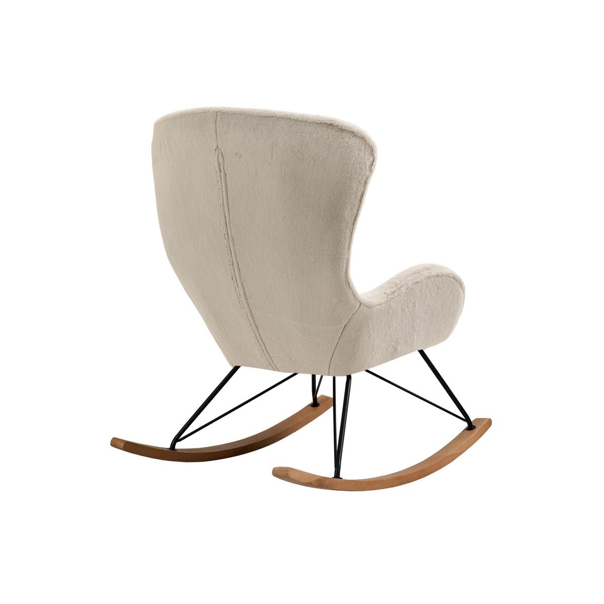 SalesFever Schommelstoel in lamsvachtlook beige