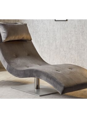 SalesFever Relax ligbed fluweel grijs