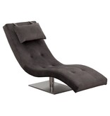 SalesFever Relax ligbed fluweel grijs