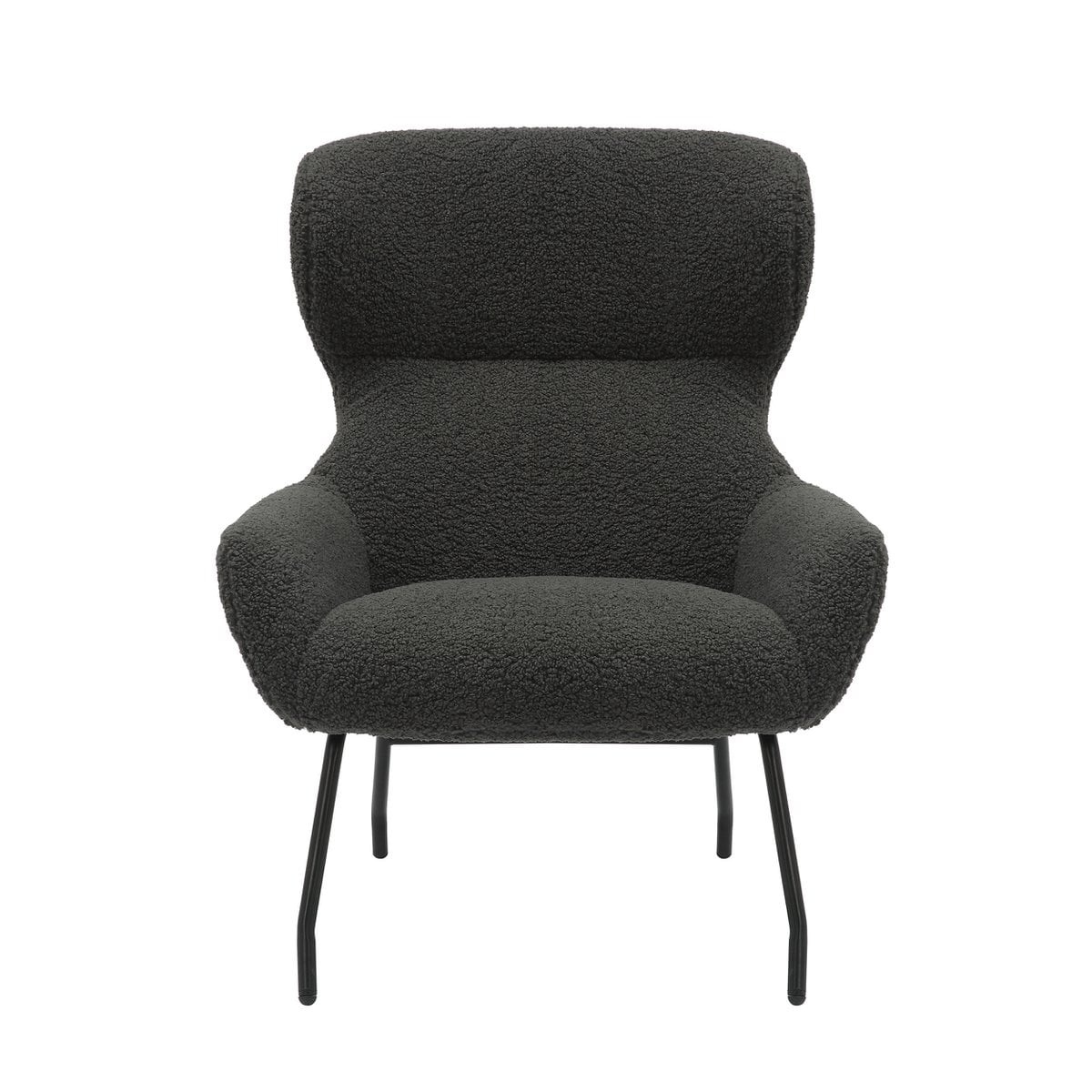 SalesFever Fauteuil- en krukset teddybont antraciet
