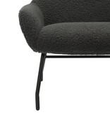 SalesFever Fauteuil- en krukset teddybont antraciet