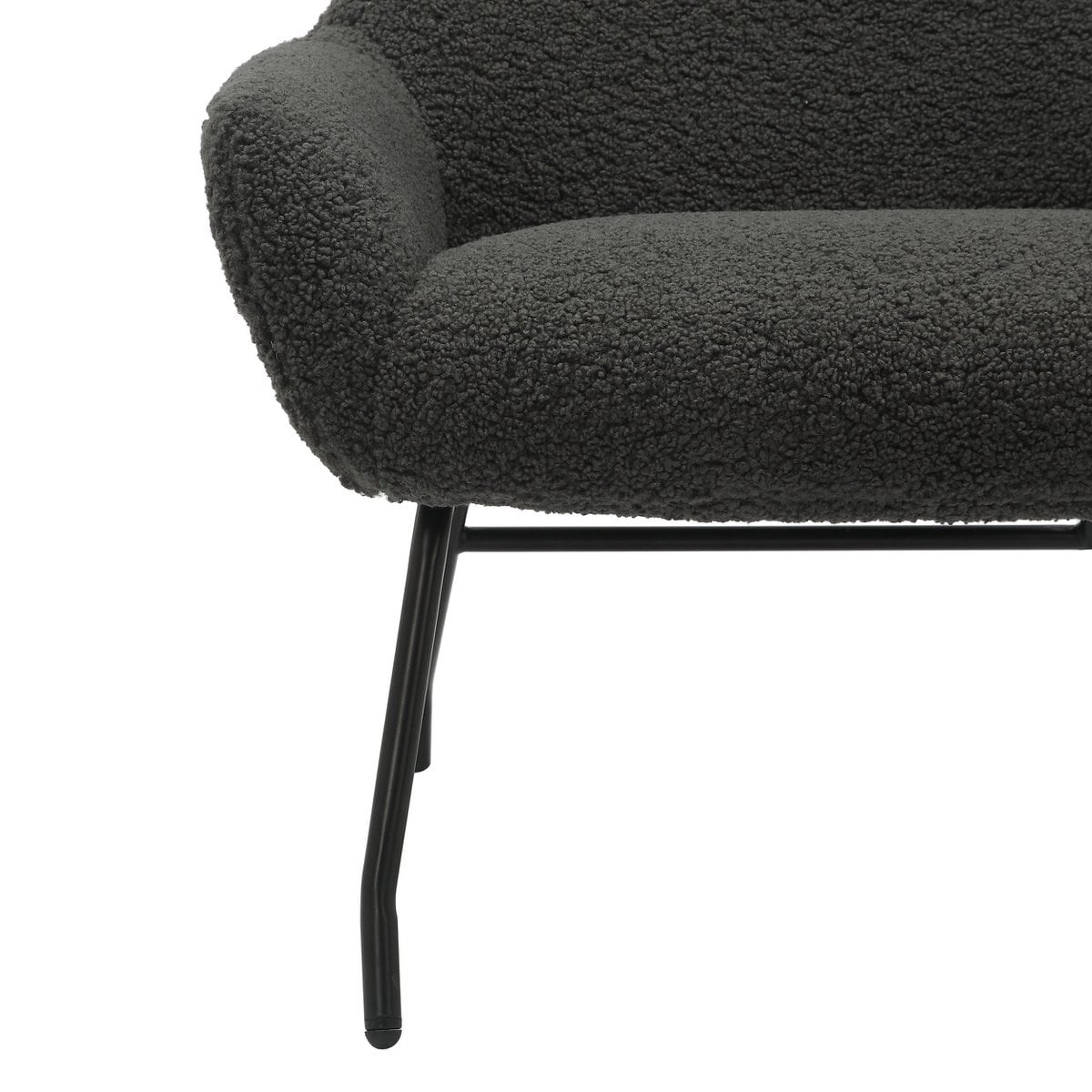 SalesFever Fauteuil- en krukset teddybont antraciet
