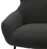 SalesFever Fauteuil- en krukset teddybont antraciet