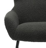SalesFever Fauteuil- en krukset teddybont antraciet