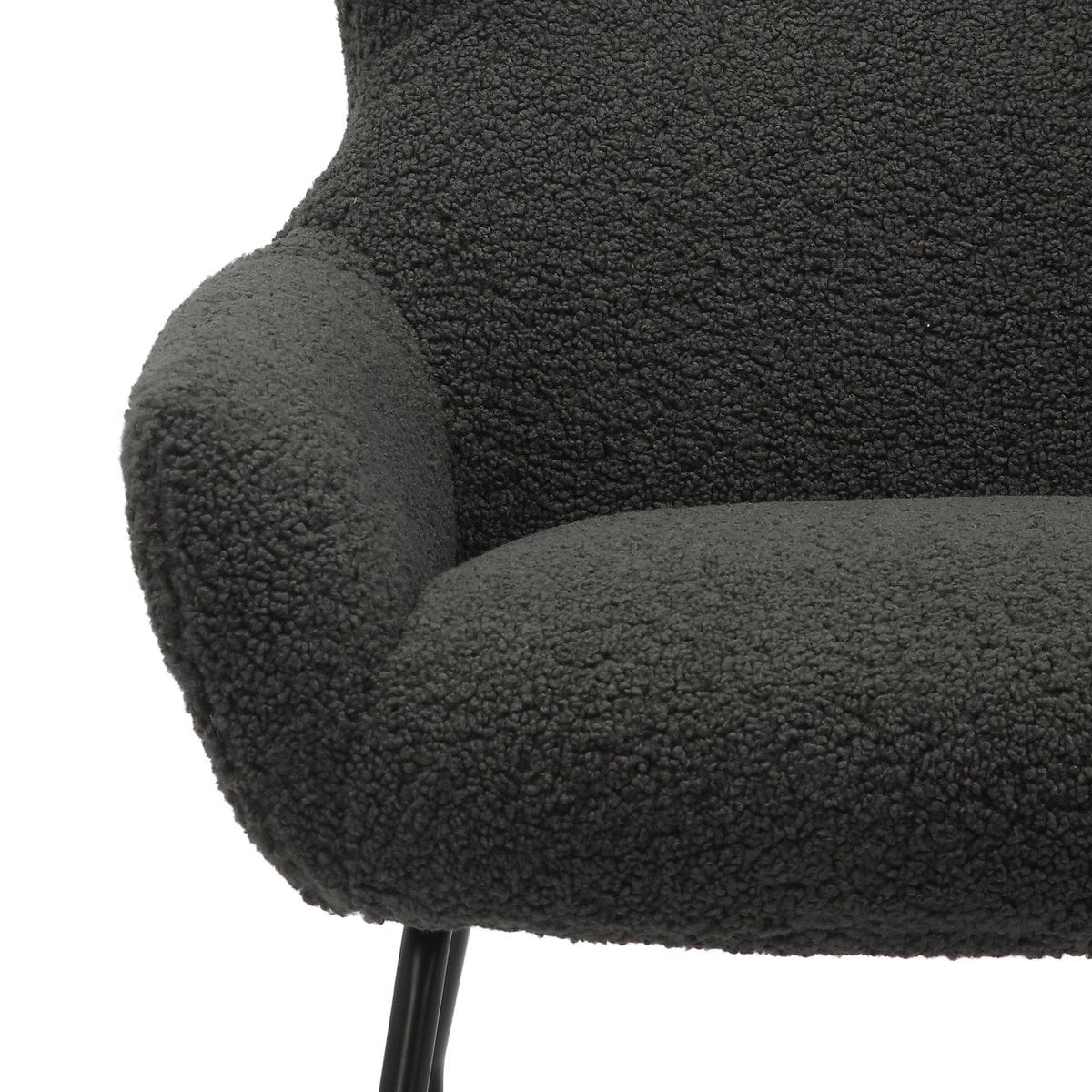 SalesFever Fauteuil- en krukset teddybont antraciet