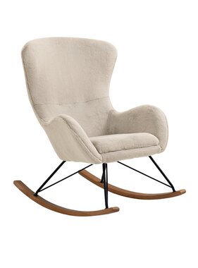 SalesFever Schommelstoel in lamsvachtlook beige