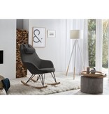 SalesFever Schommelstoel teddybont grijs