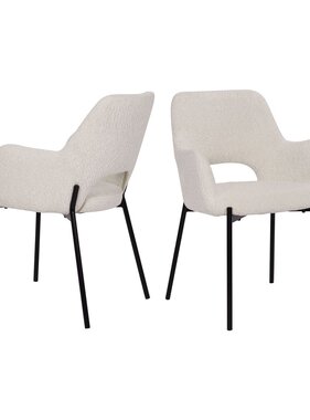 Fauteuilset van 2 met uitgesneden rugleuning