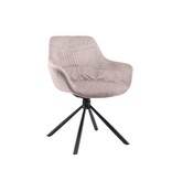 SalesFever Fauteuil met honingraatstiksel in roze fluweel