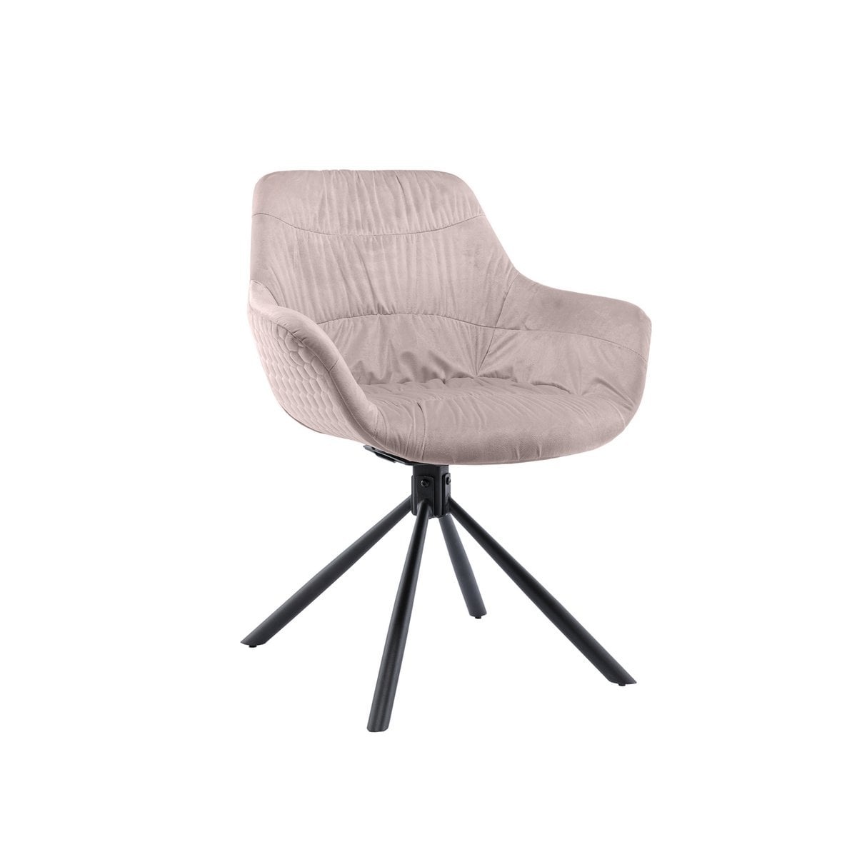 SalesFever Fauteuil met honingraatstiksel in roze fluweel