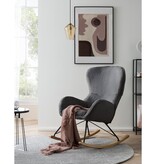 SalesFever Schommelstoel in lamsvachtlook donkergrijs