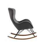 SalesFever Schommelstoel in lamsvachtlook donkergrijs