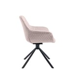 SalesFever Fauteuil met honingraatstiksel in roze fluweel