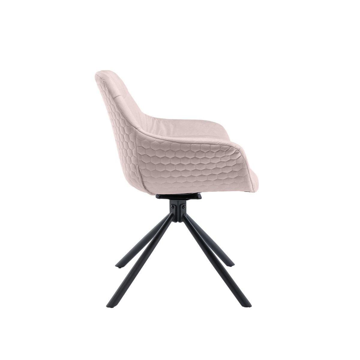 SalesFever Fauteuil met honingraatstiksel in roze fluweel