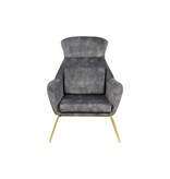 SalesFever Loungestoel van grijs fluweel