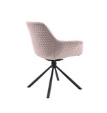 SalesFever Fauteuil met honingraatstiksel in roze fluweel