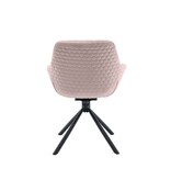 SalesFever Fauteuil met honingraatstiksel in roze fluweel