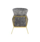 SalesFever Loungestoel van grijs fluweel