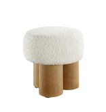 SalesFever STEATPOUF Ø 50 cm natuurlijk/wit