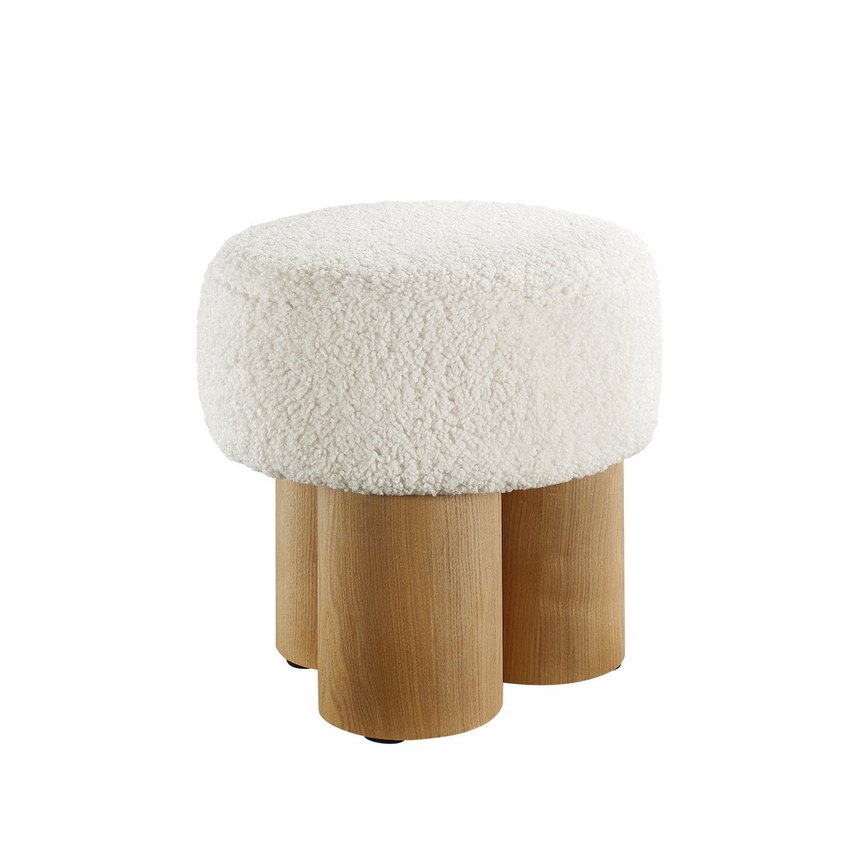 SalesFever STEATPOUF Ø 50 cm natuurlijk/wit