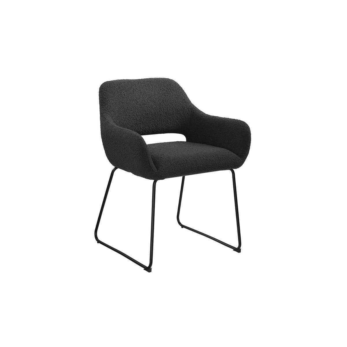SalesFever Fauteuil met ruguitsparing Bouclé stof antraciet