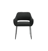 SalesFever Fauteuil met ruguitsparing Bouclé stof antraciet