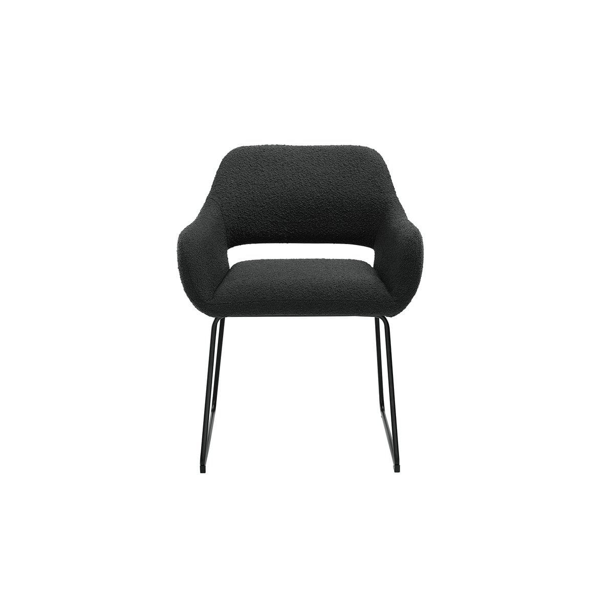 SalesFever Fauteuil met ruguitsparing Bouclé stof antraciet