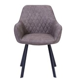 SalesFever Set van 2 fauteuils in taupe microvezel