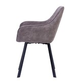 SalesFever Set van 2 fauteuils in taupe microvezel