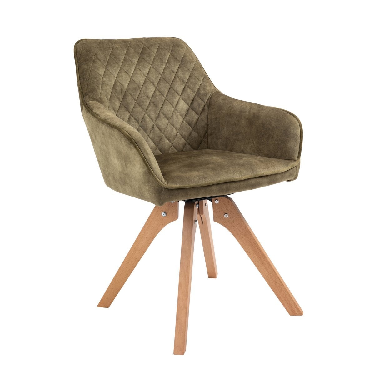 SalesFever Fauteuil vintage fluweel velours, groen