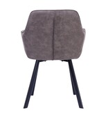 SalesFever Set van 2 fauteuils in taupe microvezel