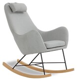 SalesFever Schommelstoel grijs textiel