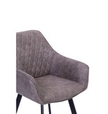 SalesFever Set van 2 fauteuils in taupe microvezel