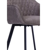 SalesFever Set van 2 fauteuils in taupe microvezel
