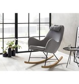 SalesFever Schommelstoel grijs textiel