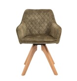 SalesFever Fauteuil vintage fluweel velours, groen