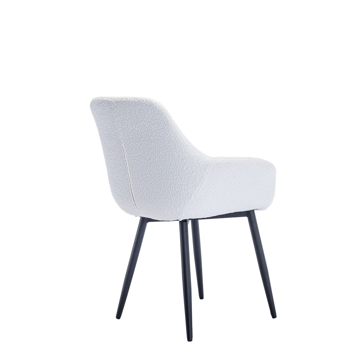 SalesFever Fauteuil Bouclé stof wit set van 2