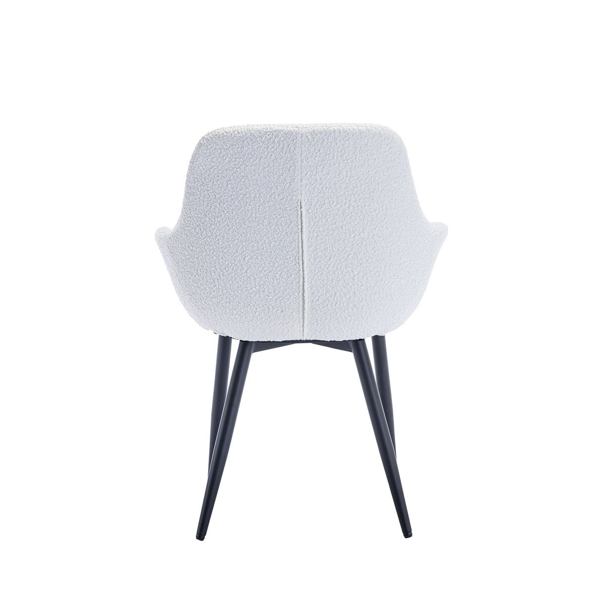 SalesFever Fauteuil Bouclé stof wit set van 2