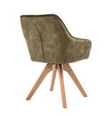 SalesFever Fauteuil vintage fluweel velours, groen