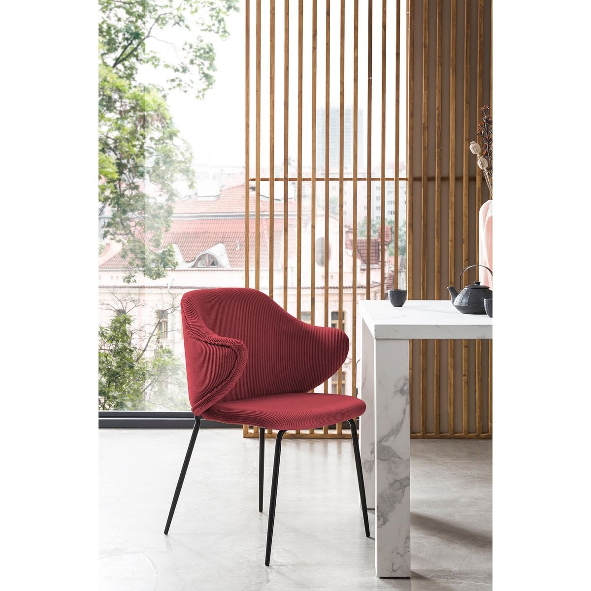 SalesFever Set van 2 fauteuils, berry