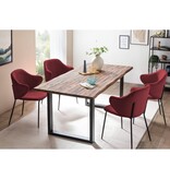 SalesFever Set van 2 fauteuils, berry