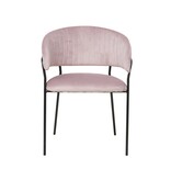 SalesFever Stoel fluweel met doorgestikte rug roos