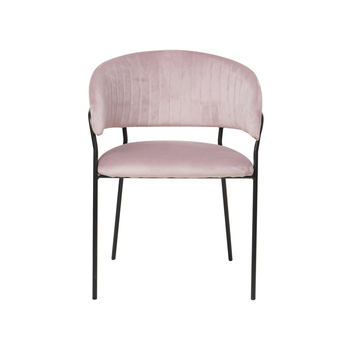 SalesFever Stoel fluweel met doorgestikte rug roos