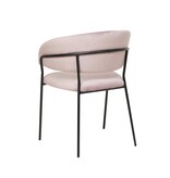 SalesFever Stoel fluweel met doorgestikte rug roos