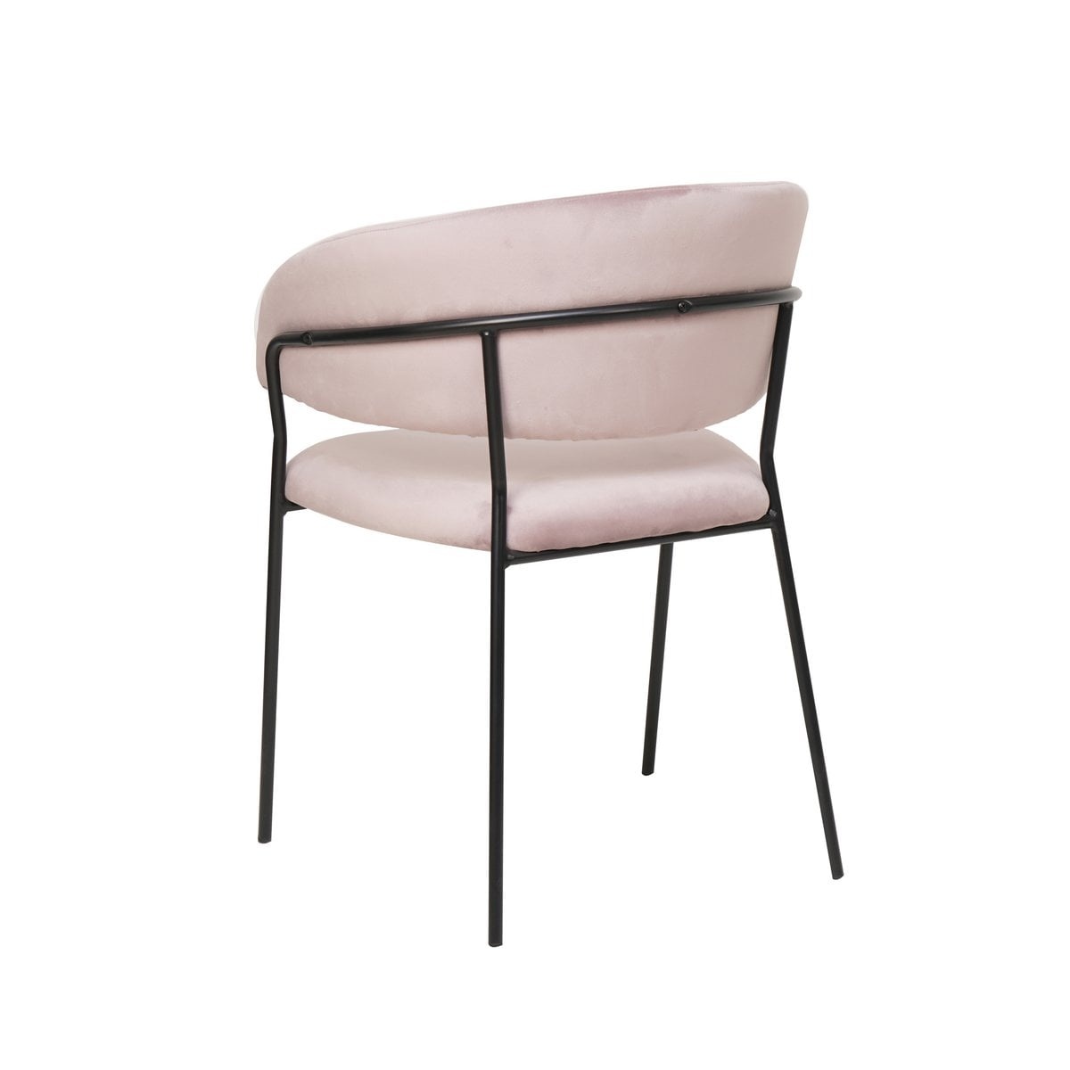 SalesFever Stoel fluweel met doorgestikte rug roos