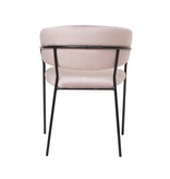 SalesFever Stoel fluweel met doorgestikte rug roos