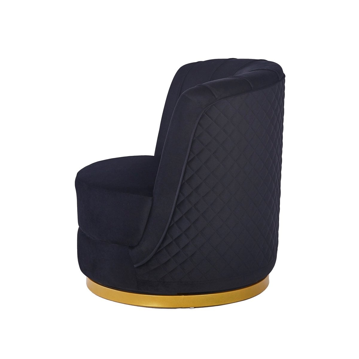 SalesFever Zwart fluwelen draaifauteuil