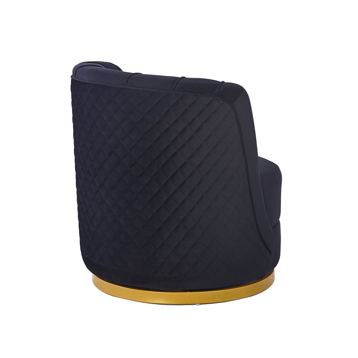 SalesFever Zwart fluwelen draaifauteuil