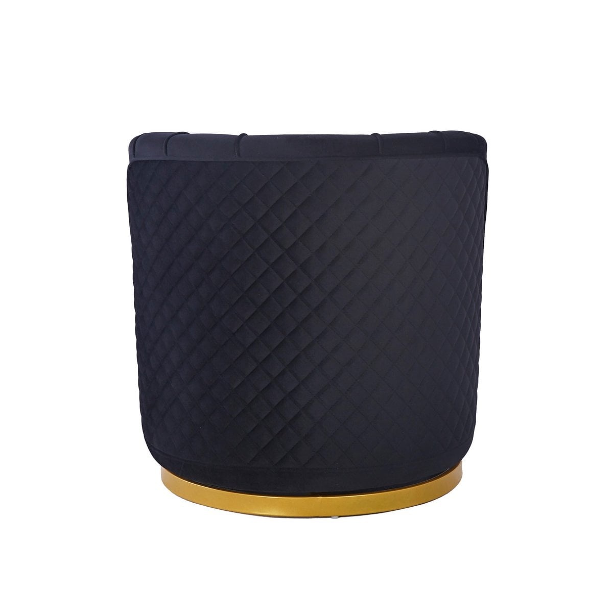 SalesFever Zwart fluwelen draaifauteuil