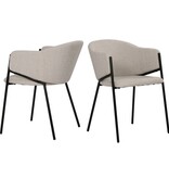 KantoormeubelenPlus Fauteuilset van 2 met structuurstof